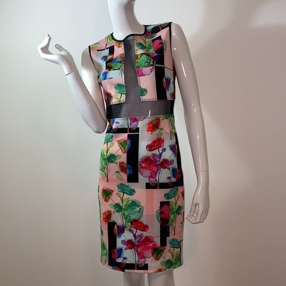 Clover Canyon Sheath Dress Floral Scuba Sz Small - Picture 3 of 4